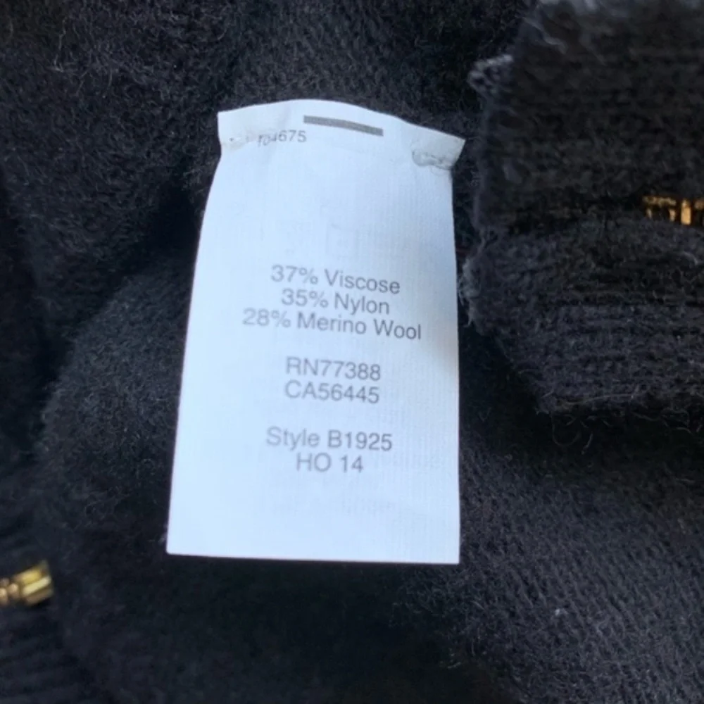 J. Crew // Factory Black Warmspun Zip Sweater Size small wk1